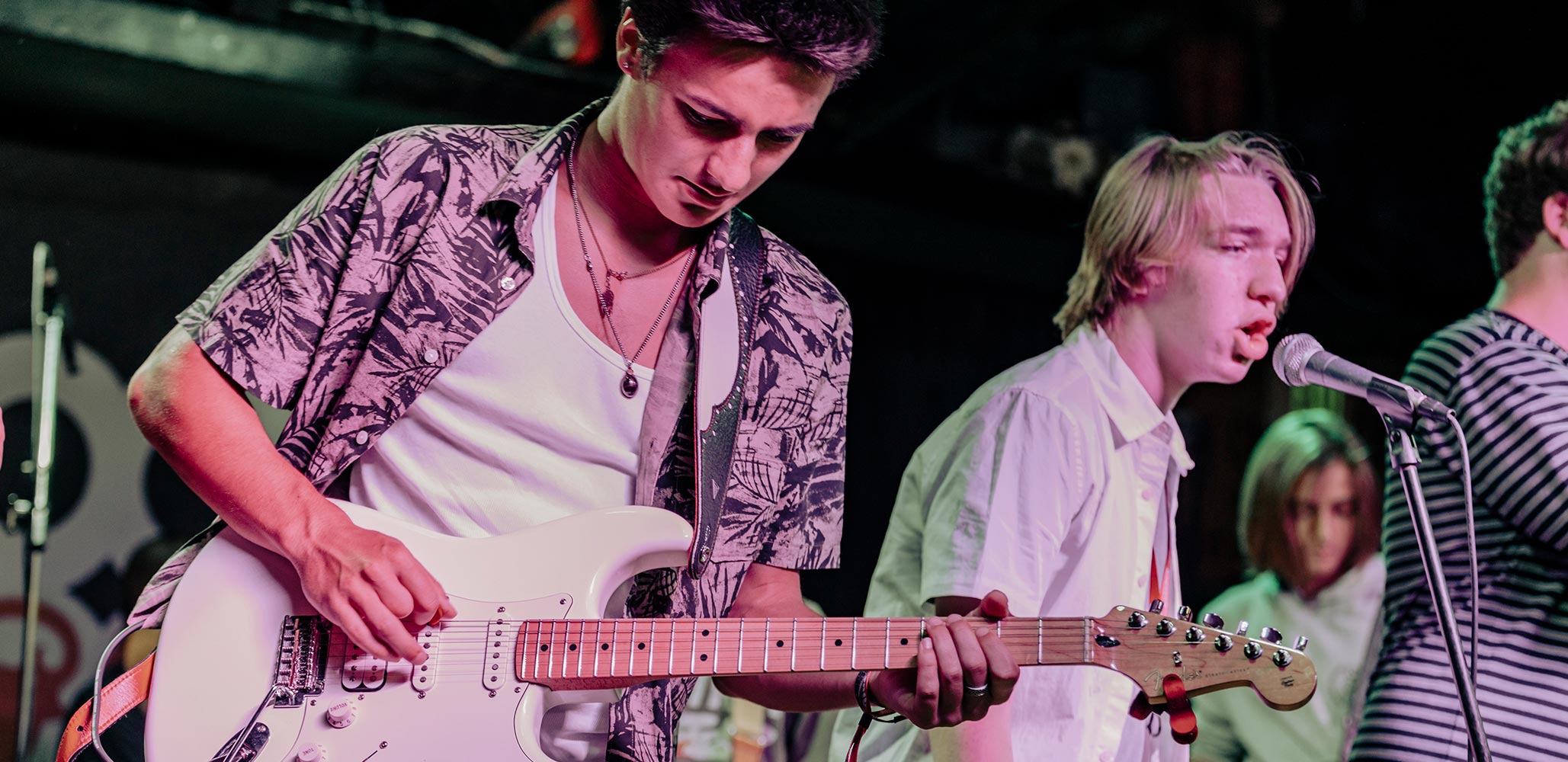 School of Rock students performing on stage